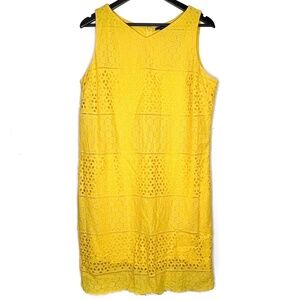 Land's End Dress Embroidered Sleeveless Dress